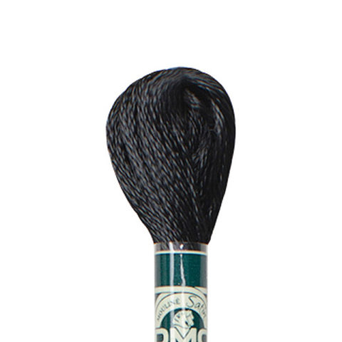DMC 6 strand embroidery floss mouline 1008F Satin S310 Black