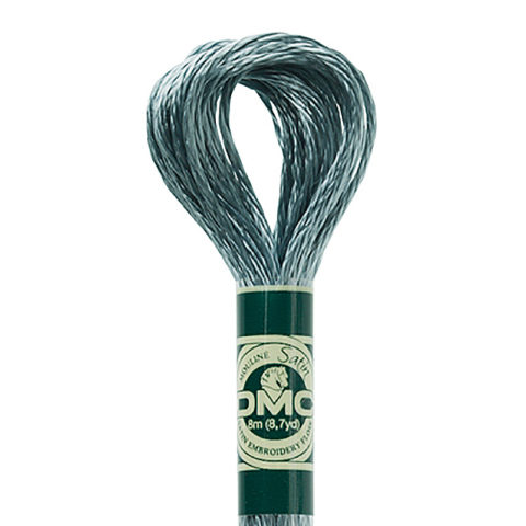 DMC 6 strand embroidery floss mouline 1008F Satin S414 Dark Steel Grey