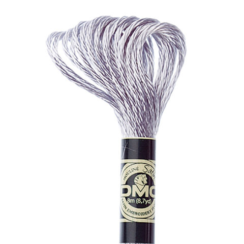 DMC 6 strand embroidery floss mouline 1008F Satin S415 Pearl Grey