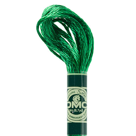 DMC 6 strand embroidery floss mouline 1008F Satin S702 Kelly Green