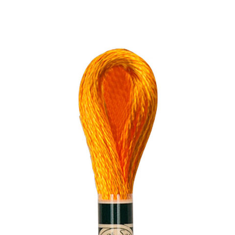 DMC 6 strand embroidery floss mouline 1008F Satin S741 Medium Tangerine