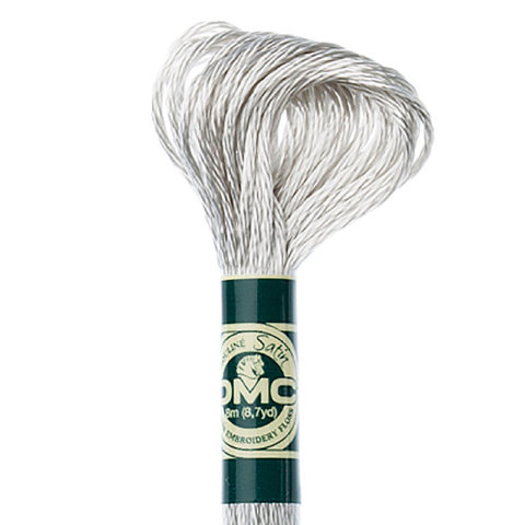 DMC 6 strand embroidery floss mouline 1008F Satin S762 Very Light Pearl Grey
