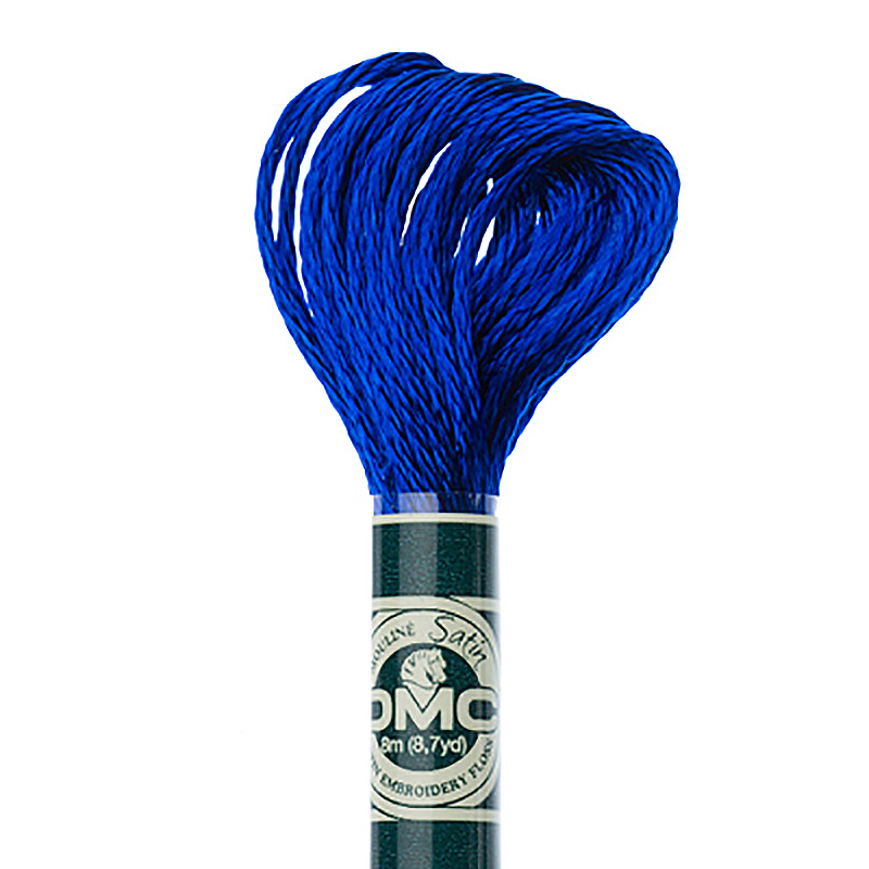 DMC Satin S820: Very Dark Royal Blue (6-strand floss)