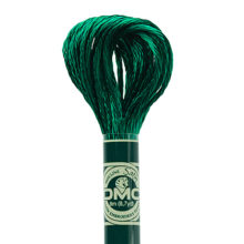 DMC 6 strand embroidery floss mouline 1008F Satin S909 Very Dark Emerald Green