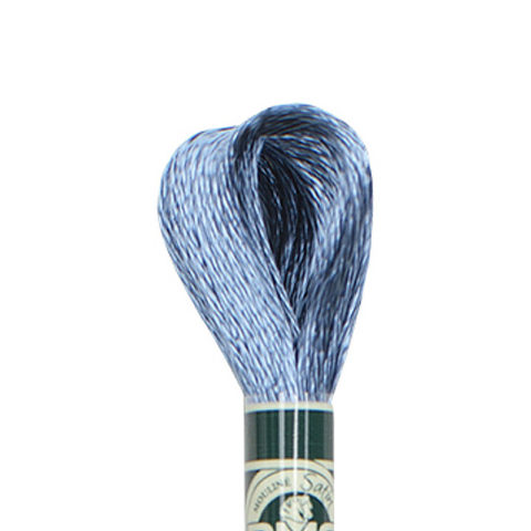 DMC 6 strand embroidery floss mouline 1008F Satin S931 Medium Antique Blue