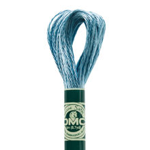 DMC 6 strand embroidery floss mouline 1008F Satin S932 Light Antique Blue