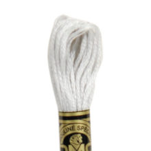 DMC 6 strand embroidery floss mouline 117 01 white tin
