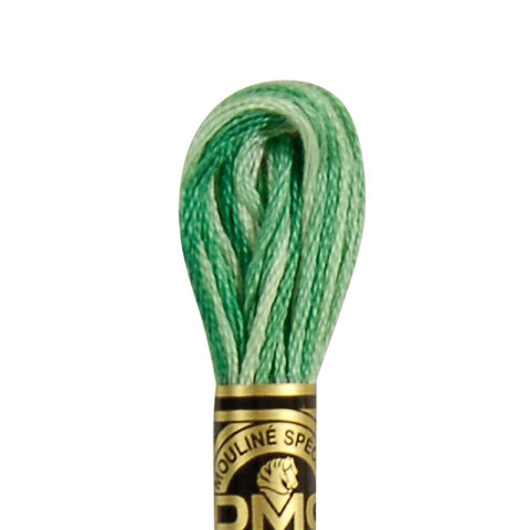 DMC 6 strand embroidery floss mouline 117 125 variegated seafoam green