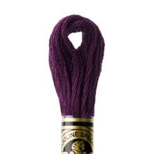 DMC 6 strand embroidery floss mouline 117 154 very dark grape