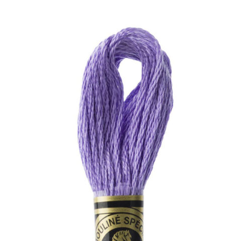 DMC 6 strand embroidery floss mouline 117 155 medium dark blue violet