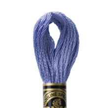 DMC 6 strand embroidery floss mouline 117 156 medium light blue violet