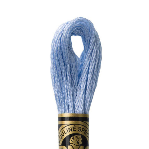 DMC 6 strand embroidery floss mouline 117 157 very light cornflower blue