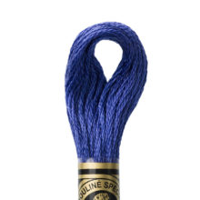DMC 6 strand embroidery floss mouline 117 158 medium very dark cornflower blue