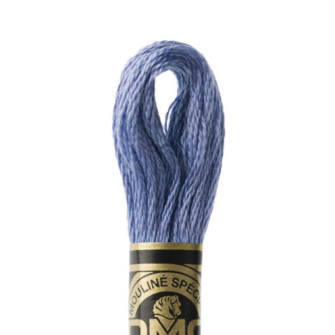 DMC 6 strand embroidery floss mouline 117 160 medium gray blue