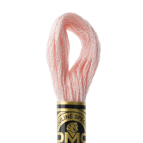 DMC 6 strand embroidery floss mouline 117 225 ultra very light shell pink
