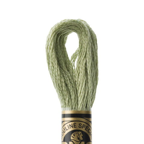 DMC 6 strand embroidery floss mouline 117 3053 Green Grey