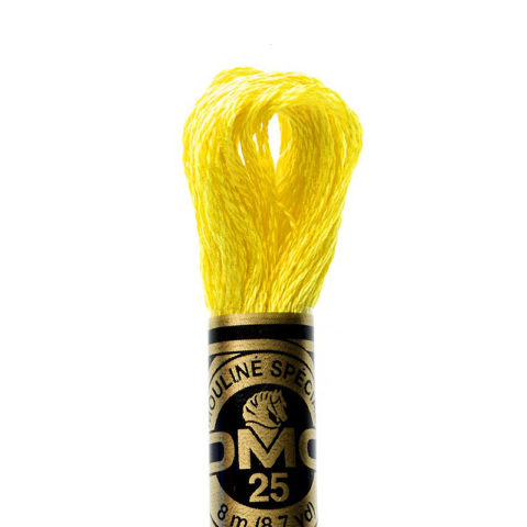 DMC 6 strand embroidery floss mouline 117 307 lemon