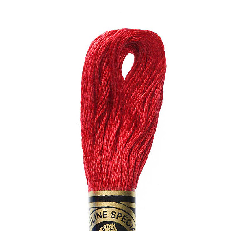 DMC 6 Strand Embroidery Floss Cotton Thread Bulk 321 Christmas Red 12 Skeins