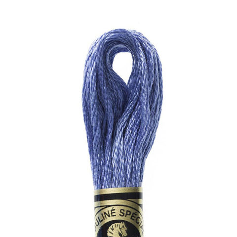 DMC 6 strand embroidery floss mouline 117 322 dark baby blue