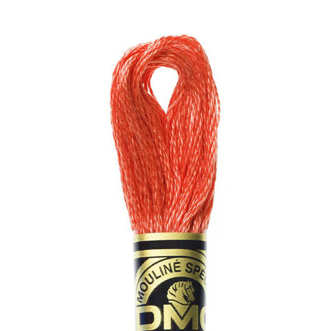 DMC 6 strand embroidery floss mouline 117 351 coral