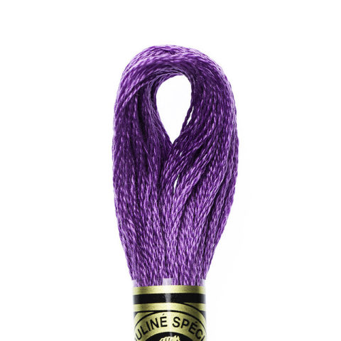 DMC 6 strand embroidery floss mouline 117 3837 Ultra Dark Lavender