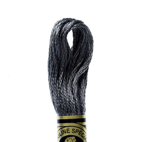 DMC 6 strand embroidery floss mouline 117 413 dark pewter gray