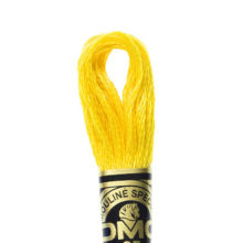 DMC 6 strand embroidery floss mouline 117 444 dark lemon