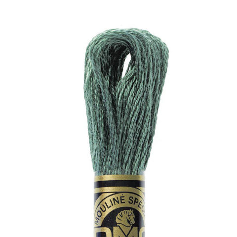 DMC 6 strand embroidery floss mouline 117 501 dark blue green