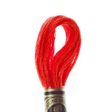 DMC 6 strand embroidery floss mouline 117 606 Bright Orange Red