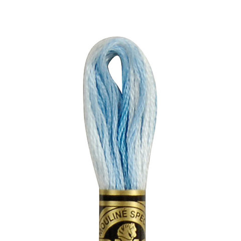 DMC 6 strand embroidery floss mouline 117 67 variegated baby blue