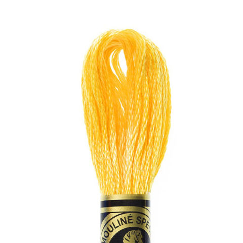 DMC 6 strand embroidery floss mouline 117 743 Medium Yellow
