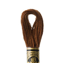 DMC 6 strand embroidery floss mouline 117 801 Dark Coffee Brown