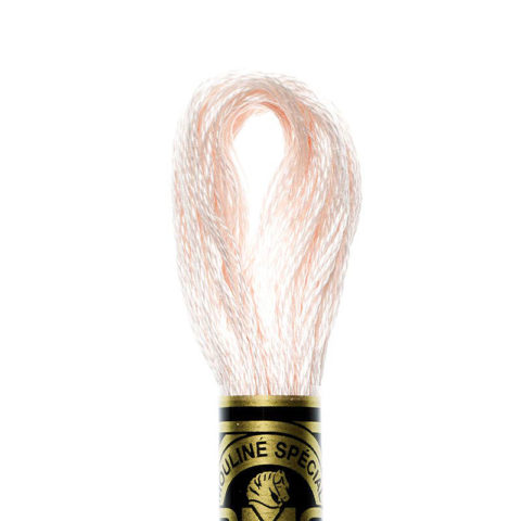 DMC 6 strand embroidery floss mouline 117 819 Light Baby Pink