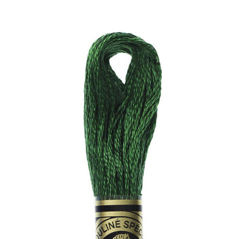 DMC 6 strand embroidery floss mouline 117 895 Very Dark Hunter Green