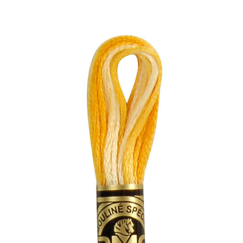 DMC 6 strand embroidery floss mouline 117 90 variegated yellow