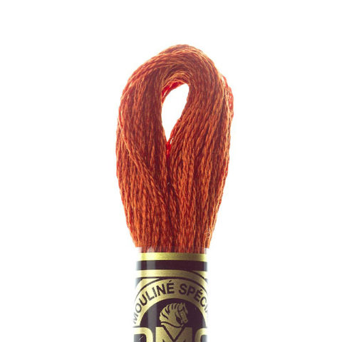 DMC 6 strand embroidery floss mouline 117 919 Red Copper