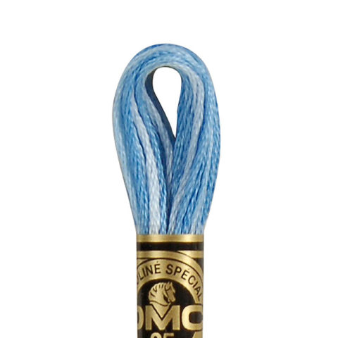 DMC 6 strand embroidery floss mouline 117 93 variegated cornflower blue