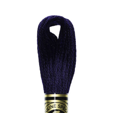 DMC 6 strand embroidery floss mouline 117 939 Very Dark Navy Blue