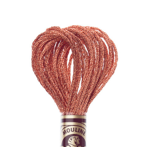 DMC 6 strand embroidery floss mouline 317W E301 Light Effects Copper Precious Metals