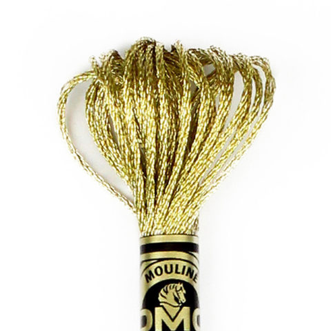 DMC 6 strand embroidery floss mouline 317W E3821 Light Effects Light Gold Precious Metals