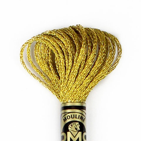 DMC 6 strand embroidery floss mouline 317W E3852 Light Effects Dark Gold Precious Metals