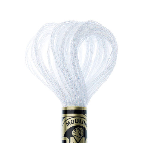DMC 6 strand embroidery floss mouline 317W E5200 Light Effects White Pearlescents