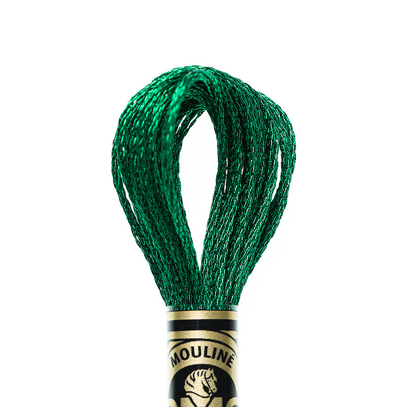 DMC E699: Light Effects Green Emerald (Jewel) (6-strand floss) - Maydel