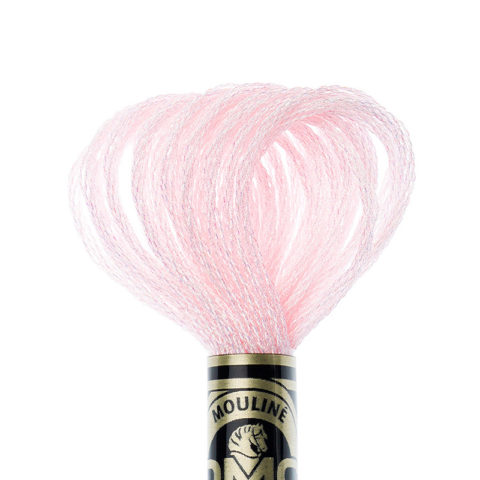 DMC 6 strand embroidery floss mouline 317W E818 Light Effects Soft Pink Pearlescents