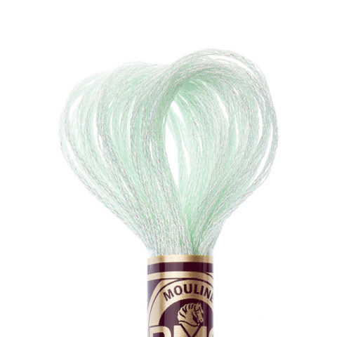 DMC 6 strand embroidery floss mouline 317W E966 Light Effects Lime Pearlescents