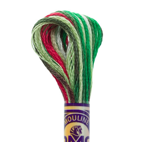 DMC 6 strand embroidery floss mouline 417 4042 Variegated Very Merry