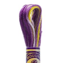 DMC 6 strand embroidery floss mouline 417 Color Variations 4265 Variegated Purple Pansy