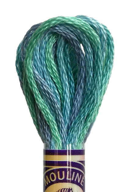 DMC Color Variations embroidery floss blue green multicolor striping