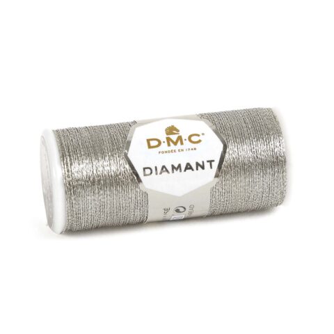 DMC Diamant 380 D168 Light Silver metallic embroidery thread
