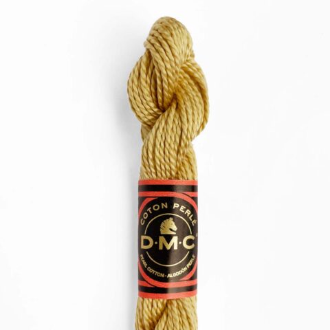DMC cotton perle size 5 3046 medium yellow beige twisted embroidery thread